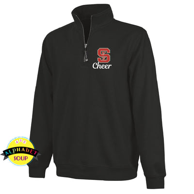 Charles River Apparel Crosswinds 1/4 Zip Pullover with FZS Bulldogs Cheer Design