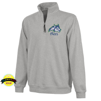 Timberland Jr Wolves Cheer logo is embroidered on the CRA crosswinds 1/4 pullover