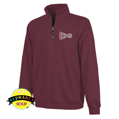 Modulation Z logo on maroon crosswinds pullover
