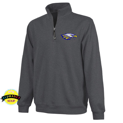 CRA 1/4 zip Crosswind embroidered with the Eagles logo.