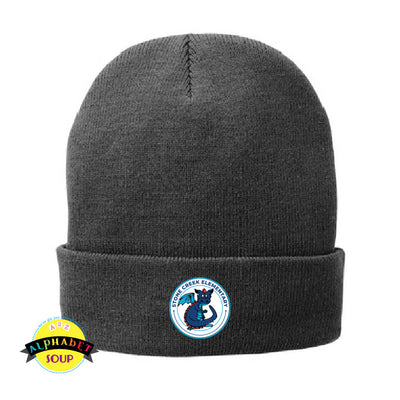 Cuff lined beanie embroidered with Stone Creek Elementary Logo