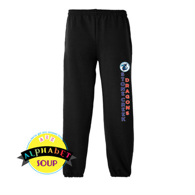 Youth And Adult port and co cuff sweatpants with stone creek dragons logo design