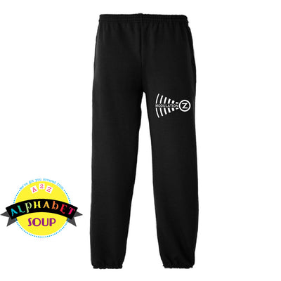Modulation Z logo on black cuffed sweatpants