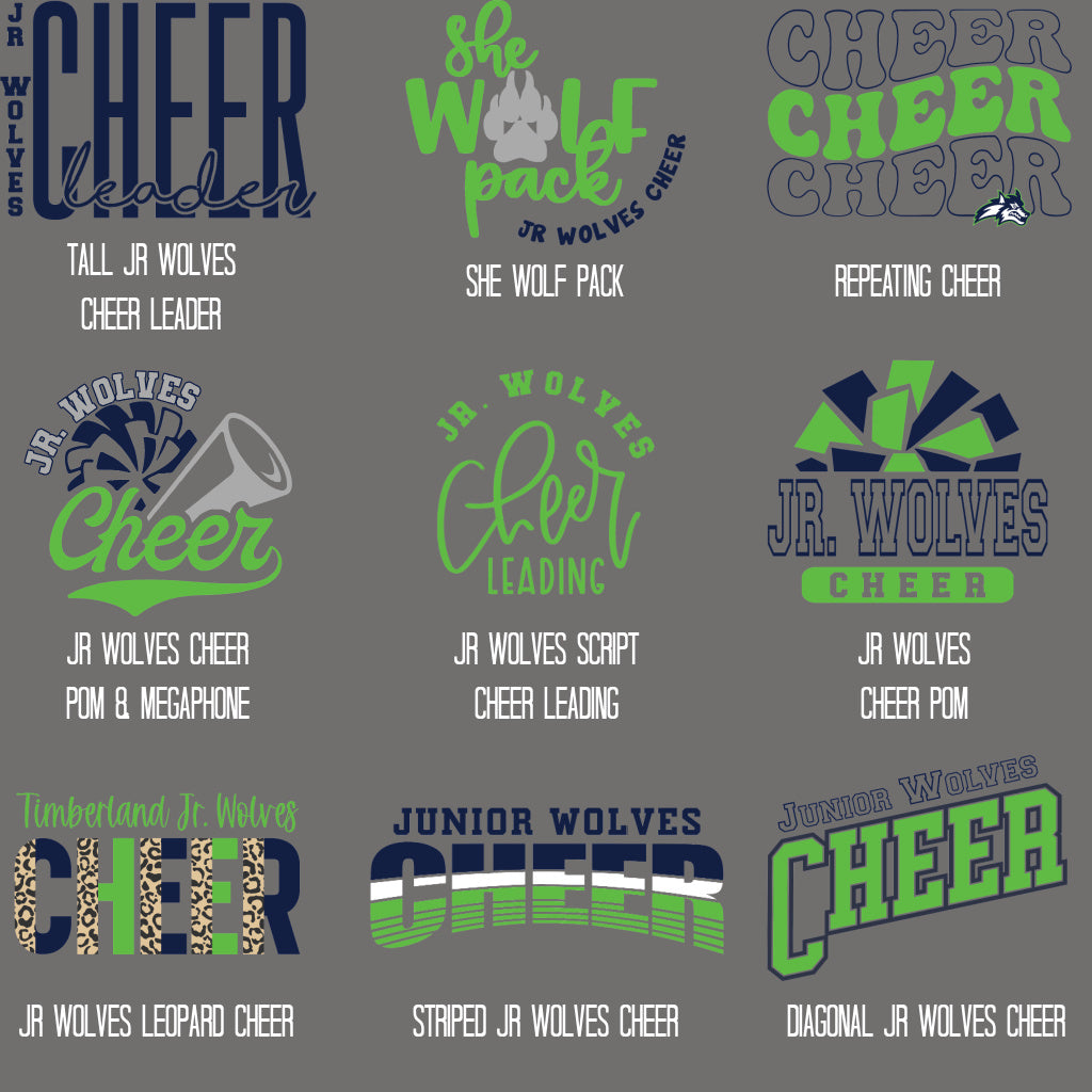 Custom Team Spirit Wear | Timberland Jr Wolves Cheer Performance Tee ...