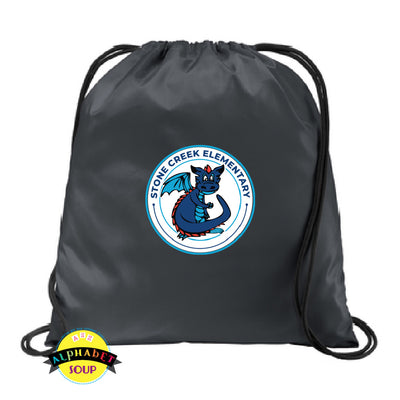 Drawstring Backpack with the Stone Creek Elementary logo