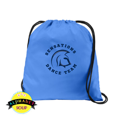 FHC Sensations logo on drawstring bag in blue
