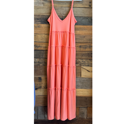 coral maxi dres