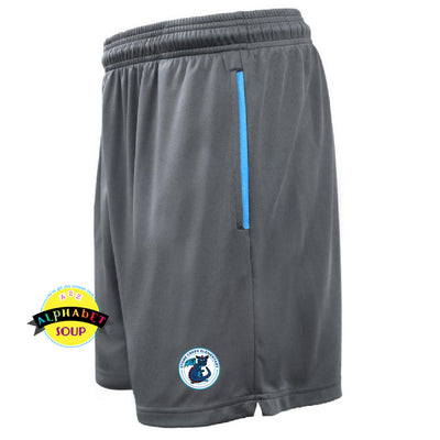 Youth and adult driveline shorts with the Stone Creek Elementary logo