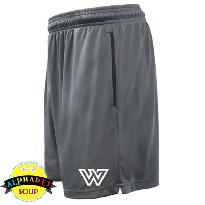 Pennant driveline shorts with WWF logo on the left leg