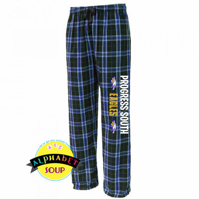 Pennant Flannel pants with a Progress South Eagles design