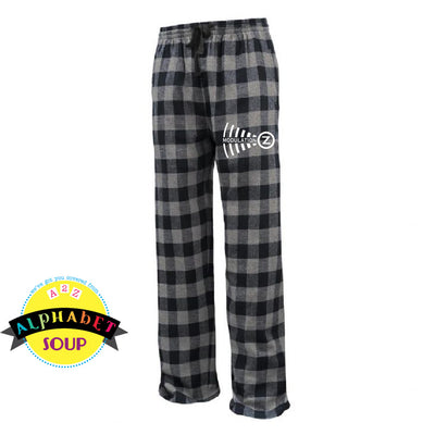 Modulation Z logo on black and grey flannel pants