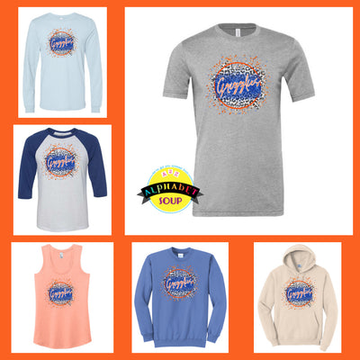 North Point Grizzlies Leopard Circle Designs on Tees and sweatshirt collage 
