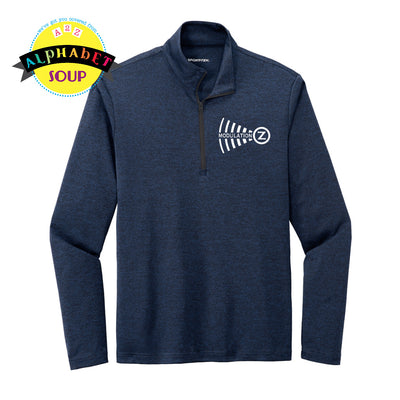 Modulation Z logo on half zip performance pullover