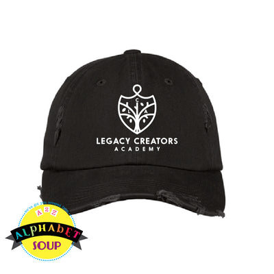 Legacy Creators Academy logo embroidered on a distress hat