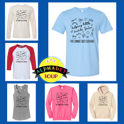 FZ ECC helping little minds grow Design on tees and sweatshirts