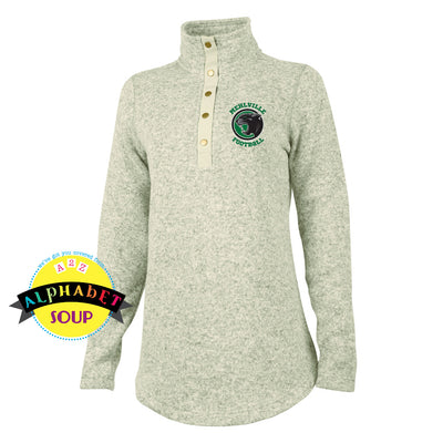 Mehlville football logo on hingham tunic in cream
