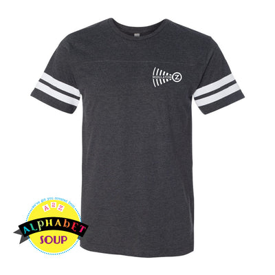 Modulation Z logo on heather dark grey jersey style tee