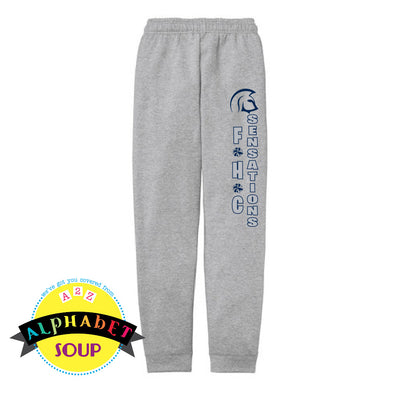 FHC sensations logo on grey joggers