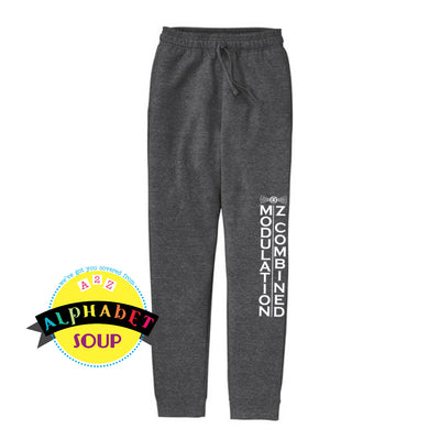 Port & Co joggers with the Modulation Z combined logo and designn Z