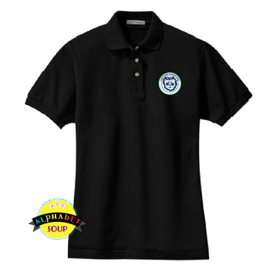 Ladies Port Authority Cotton Polo embroidered with the Lakeview Elementary logo