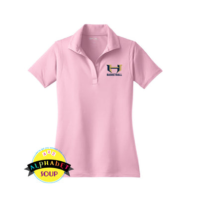 Ladies Spot tek polo with holt basketball embroidered on the left chest