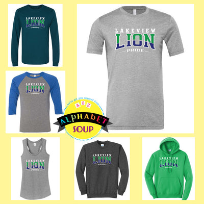 Lakeview Lions Lion Pride design with your choice of clothing