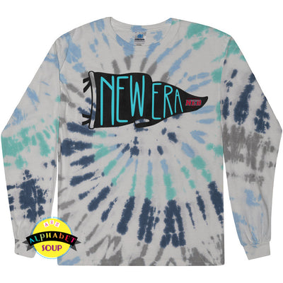 Colortone Tie Dye Long Sleeve Tee with New Era Pennant design