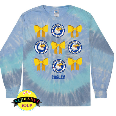 Colortone Long Sleeve Tie Dye with bows and logos