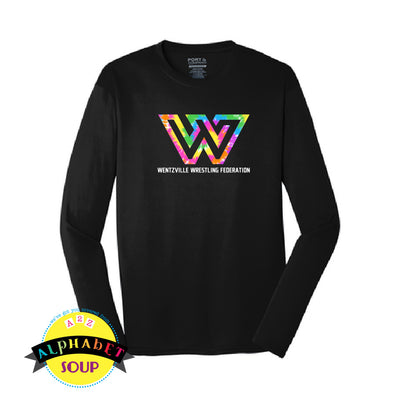 Port and Co performance Long sleeve tee with your choice of WWF design listed  