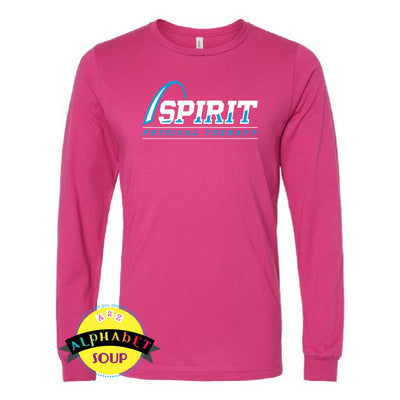 Bella Canvas long sleeve tee with the Spirit Physical Therapy logo