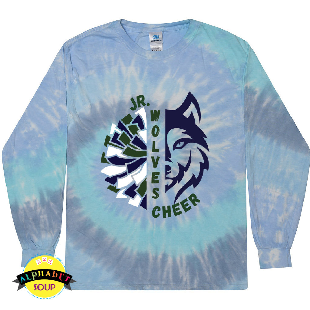 Custom Team Spirit Wear | Jr Wolves Cheer Tie Dye Long Sleeve Tee