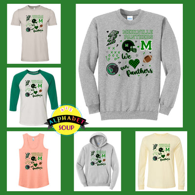 Mehlville Panthers Football Collage design on tees and sweatshirts  collage