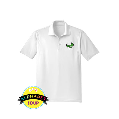 Sport Tek performance polo with silex logo embroidered on the left chest 