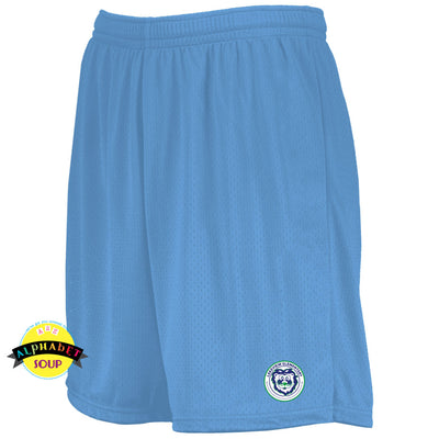 Youth and adult mesh shorts with the Lakeview Elementary logo