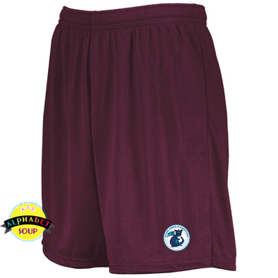 Youth and adult mesh shorts with the Stone Creek Elementary Logo