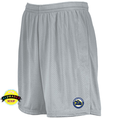 Heritage Elementary Mesh Shorts with Logo in Silver