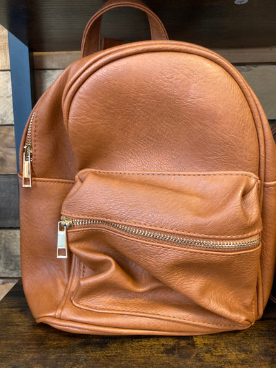 brown mini backpack