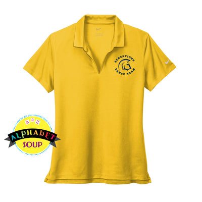 FHC Sensations logo on nike dri fit polo ladies in yellow