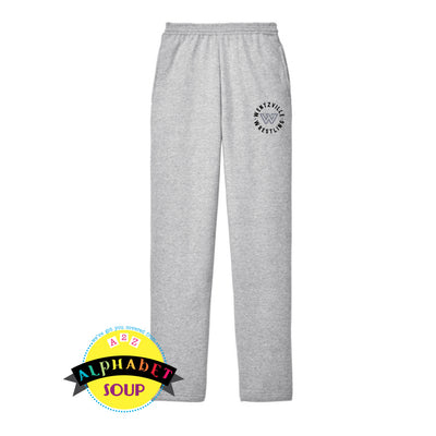 Port and Co open cuff sweatpants with WWF logo on left leg