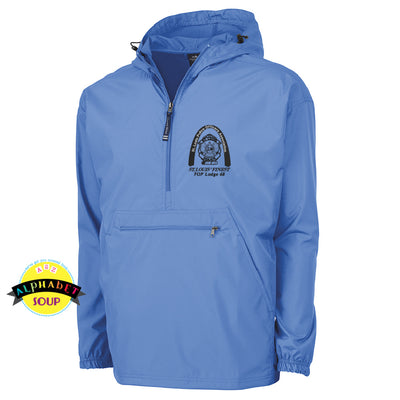 St Louis Police Officers Association logo embroidered on the CRA Pack N Go Pullover jacket