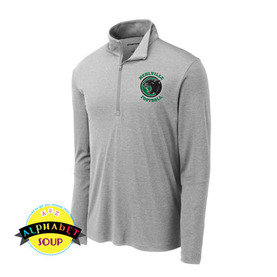 Mehlville football logo on performance half zip pullover