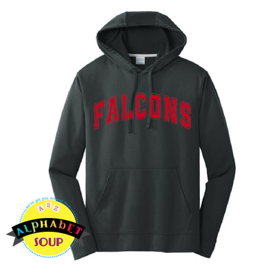 performance hoodie with your choice of falcons design listed