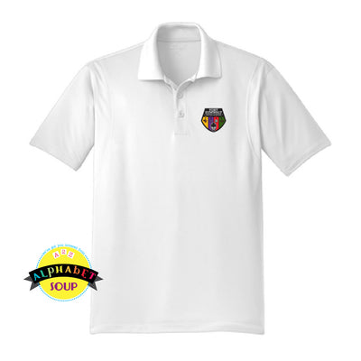 Sport-Tek performance polo with the FZ United Lacrosse Logo embroidered on the left chest.