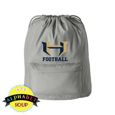 Power H Football printed on the diamond cinch bag