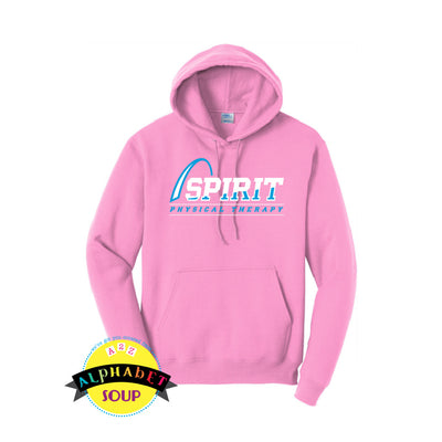 Port & Co hooded sweatshirt with the Spirit Physical Therapy logo