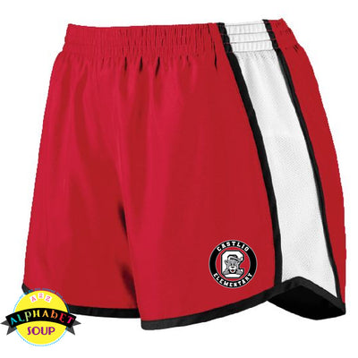 Pulse Running Shorts with the Castlio Elementary logo