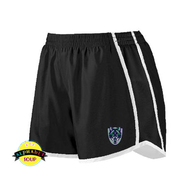 Ladies and Girls Pulse shorts with the Wentzville South Middle logo.