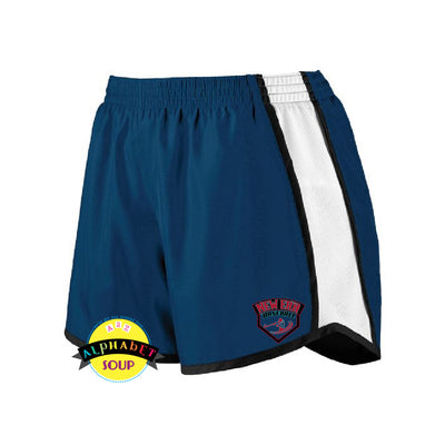 pulse shorts with new era logo on left side