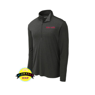 sport tek quarter zip with new era logo on left chest 