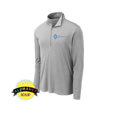 sport tek quarter zip with CCP logo on left chest 